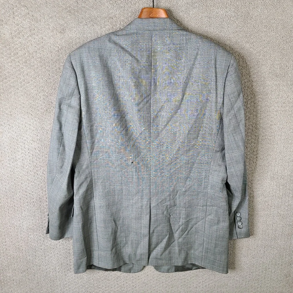 Hart Schaffner Marx Jacket Mens 42R Gray Glen Plaid Blazer Wool 2 Button‎ Coat